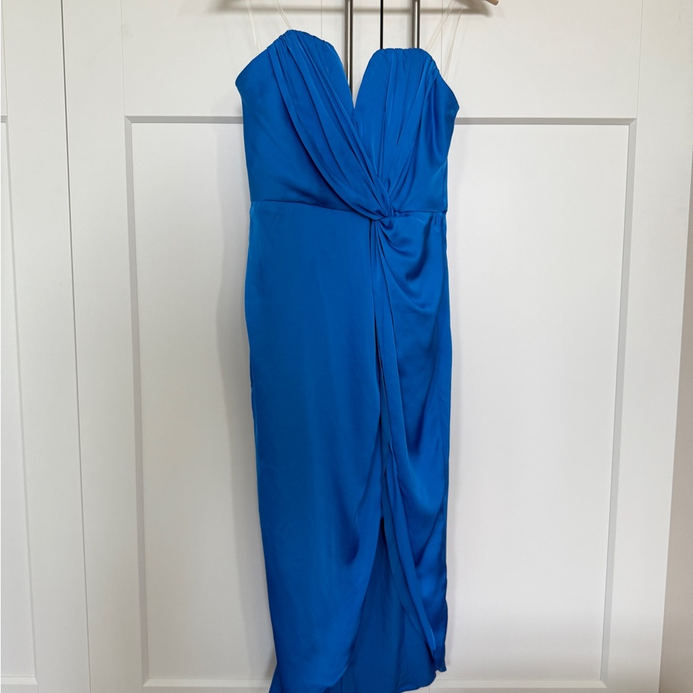 Blue Strapless Dress